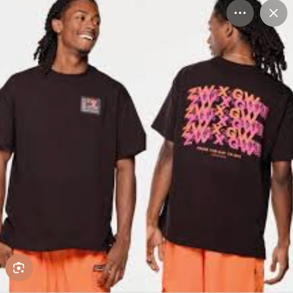 Zumba Fitness Black Tee with Pink Graphic